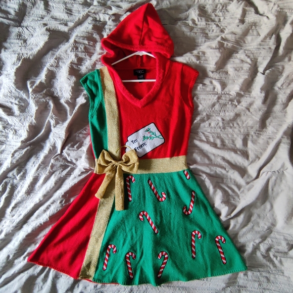 Cute Ugly Sweater Christmas Dress with good - Picture 2 of 4